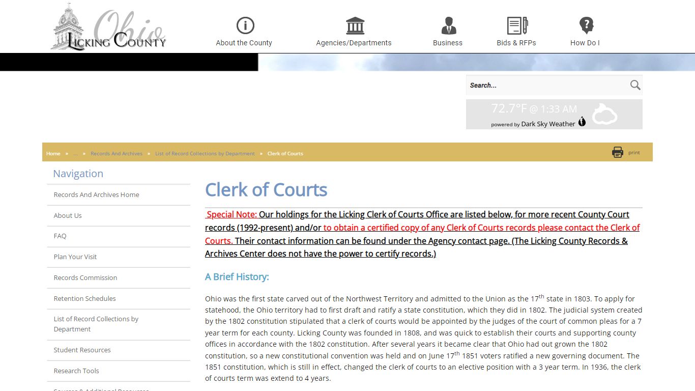 Licking County - Clerk of Courts